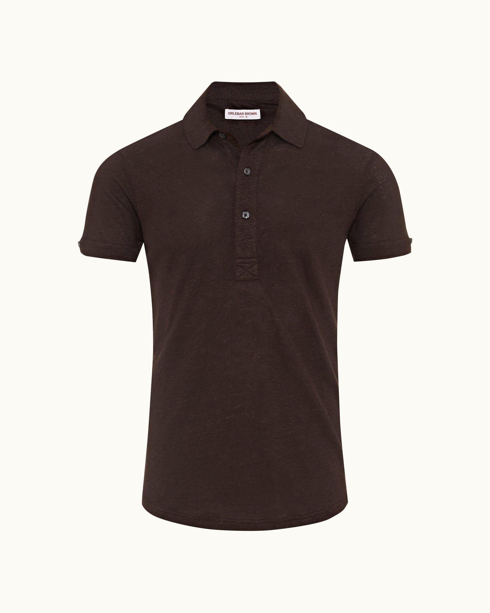 Truffle Tailored Fit Linen Polo Shirt | Truffle