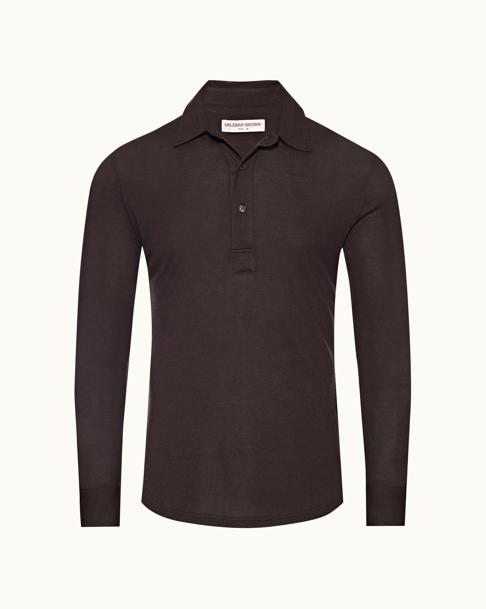 Sebastian Cashmere Truffle Tailored Fit Long-Sleeve Cashmere Polo Shirt | Truffle