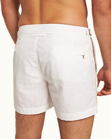 Setter White Shorter-Length Concealed O.B Tape Swim Shorts | White