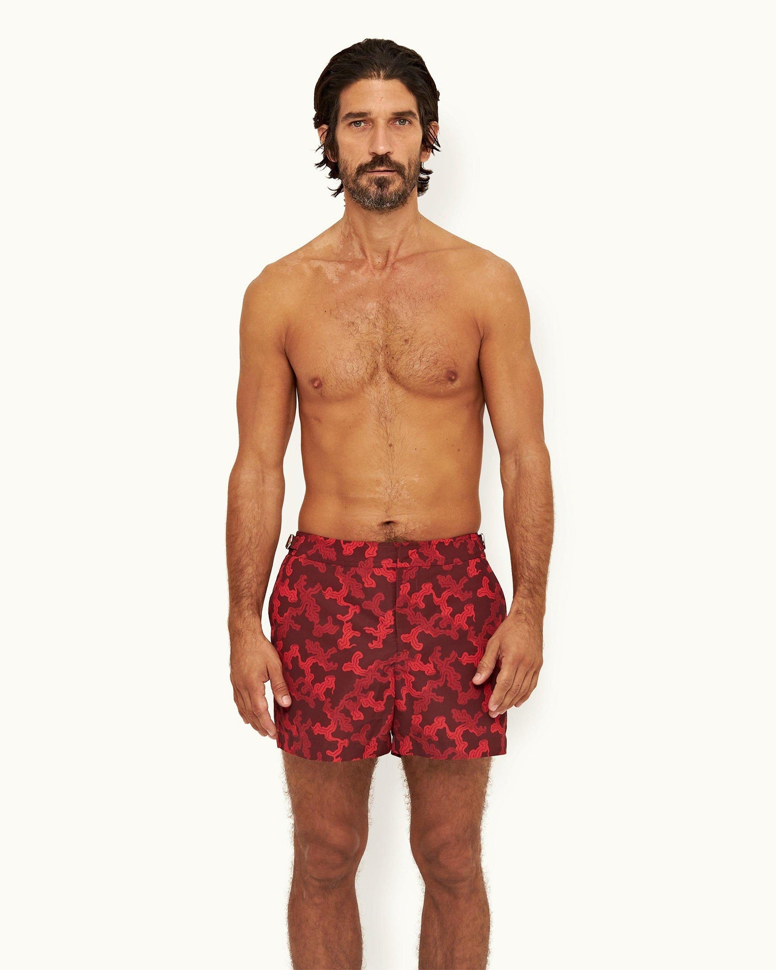 Setter Vermillion Current Shorter-Length Swim Shorts | Vermillion