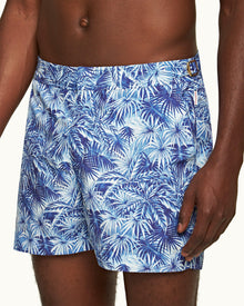 Setter Lagoon Blue Palmed Shorter-Length Swim Shorts | Lagoon Blue