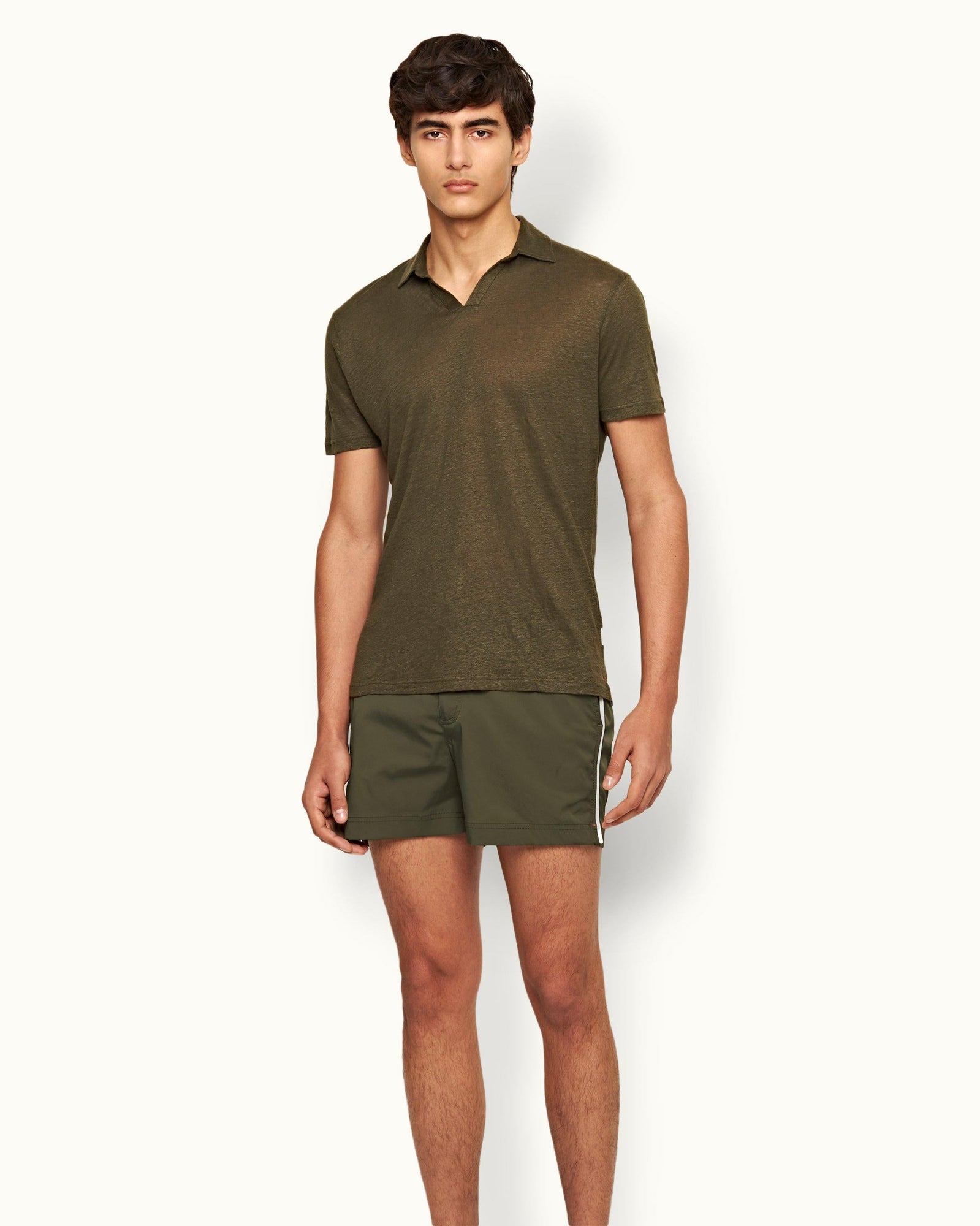 Setter Stretch Palm Shorter-Length Stretch Swim Shorts | Palm