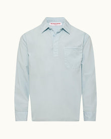 Powdered Sky Relaxed Fit Overhead Organic Cotton Shirt | Powdered Sky