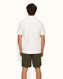 Palm Relaxed Fit Garment Dye Cotton-Linen Shorts | Palm