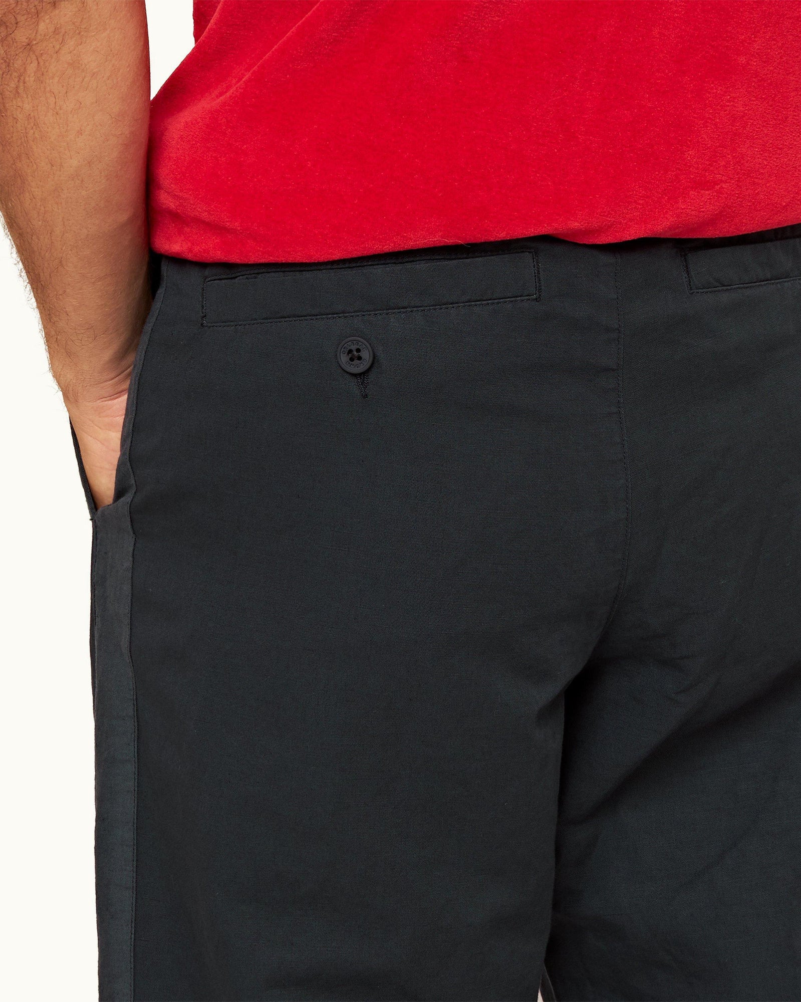 Shadow Relaxed Fit Cotton-Linen Trousers | Shadow