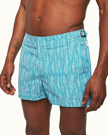 Springer Veranda/White Fern Shortest-Length Swim Shorts | Veranda/White