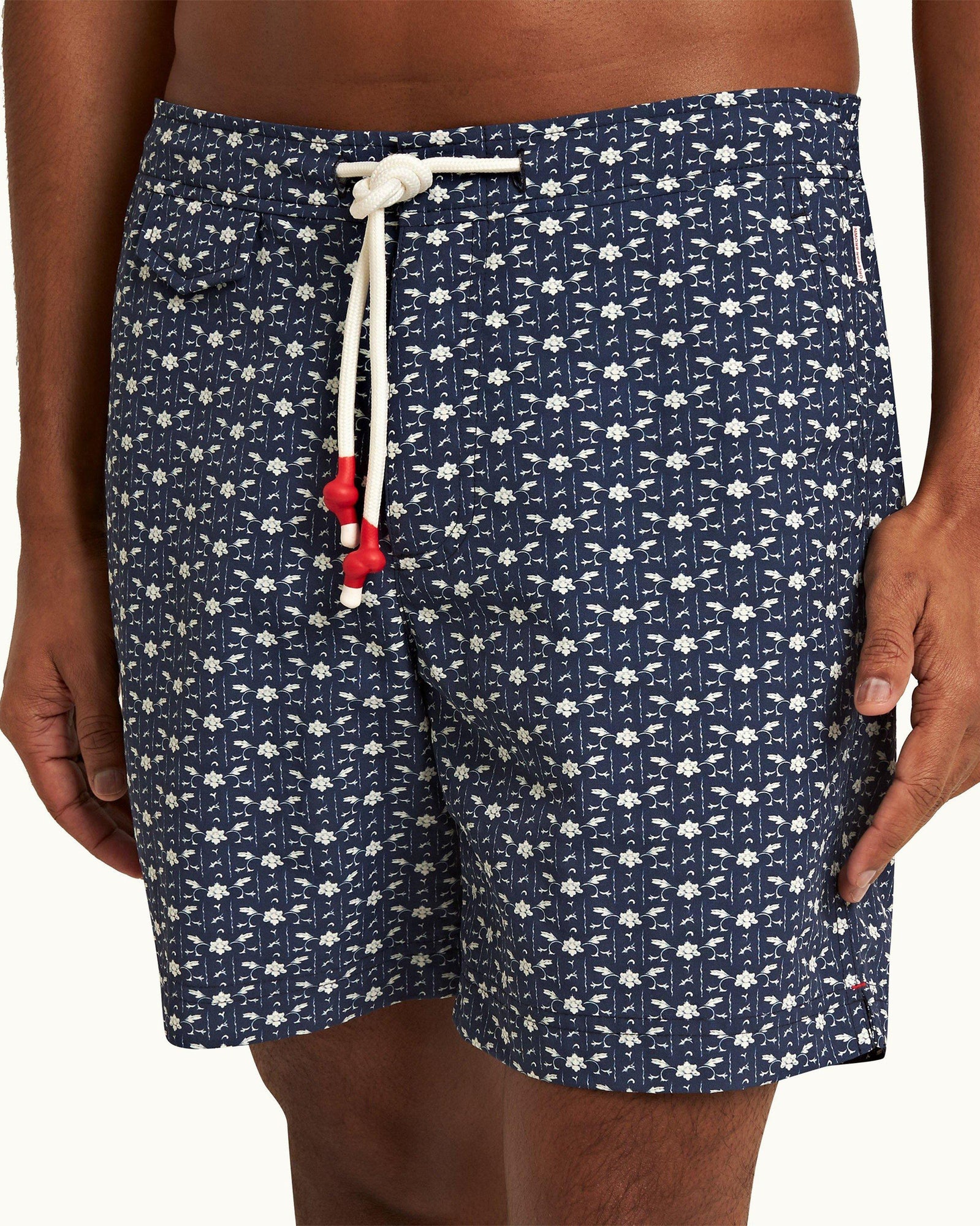 Dark Sapphire/Sea Mist Bandana Drawcord Mid-Length Swim Shorts | Dark Sapphire/Sea Mist