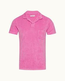 Terry Towelling Candy Tailored Fit Towelling Resort Polo Shirt | Candy