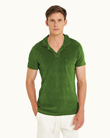 Terry Towelling Conifer Tailored Fit Towelling Resort Polo Shirt | Conifer