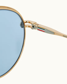 Men | The Micky Sunglasses | Gold/Sky