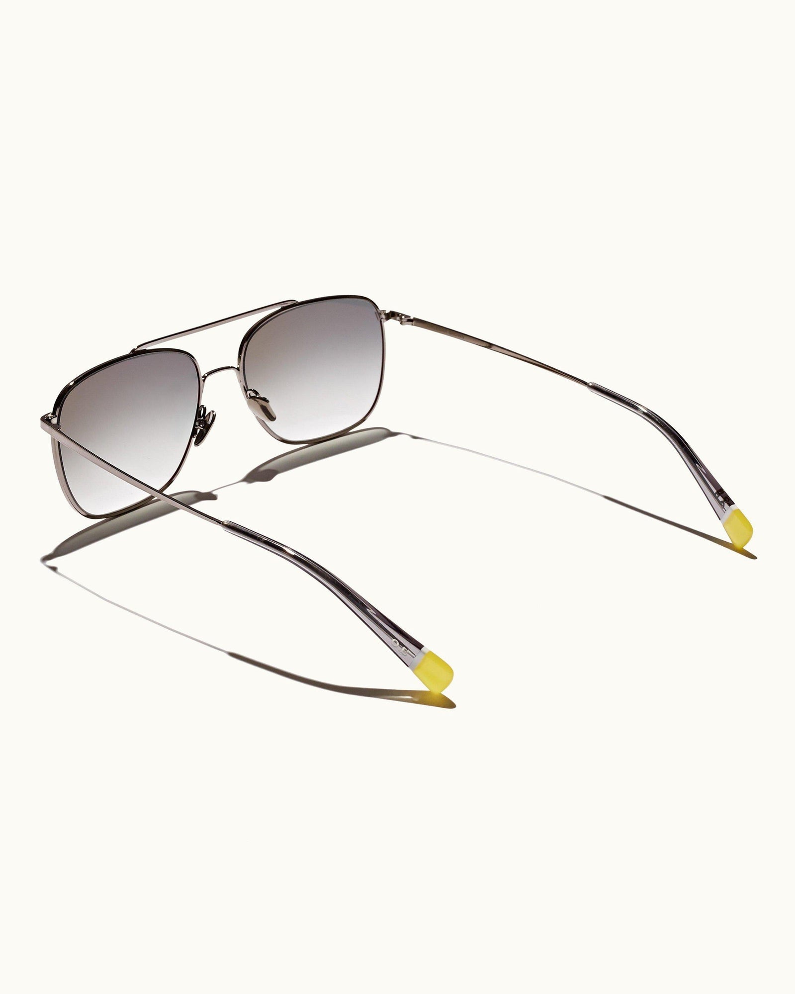 Tulum Shiny Steel Square Frame Sunglasses | Shiny Steel