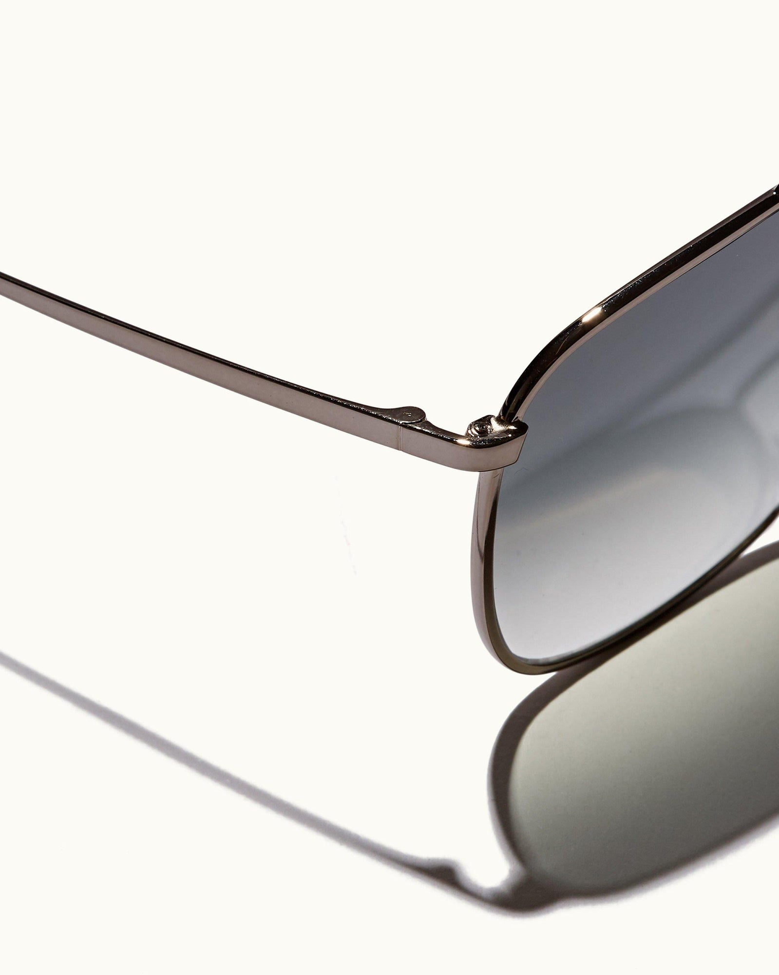 Tulum Shiny Steel Square Frame Sunglasses | Shiny Steel