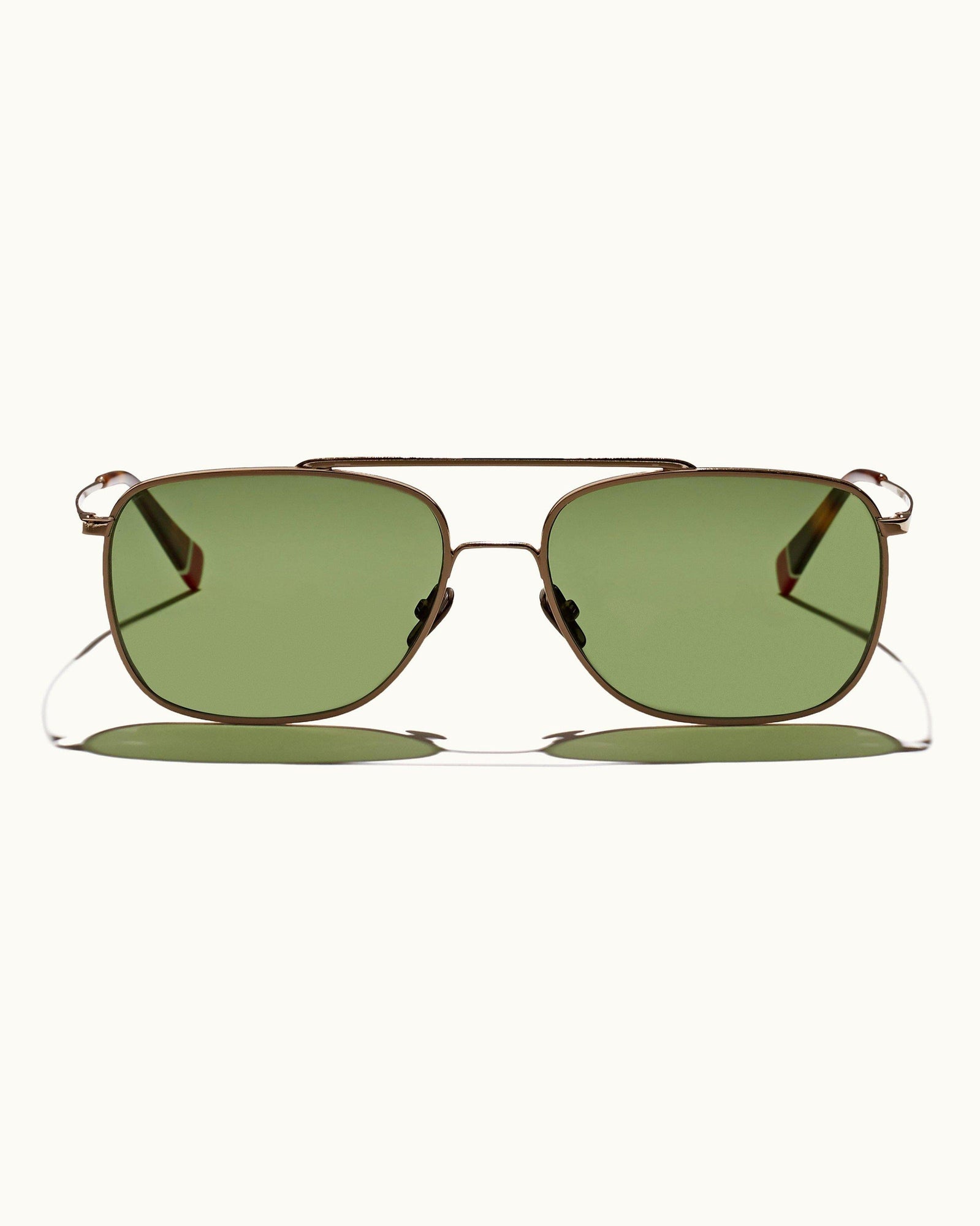 Tulum Shiny Pale Gold Square Frame Sunglasses | Shiny Pale Gold