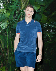 Navy Classic Fit O.B Stripe Tipping Polo Shirt | Navy