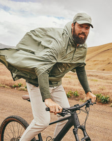 Parachute Green Hooded Half-Zip Cape | Parachute Green