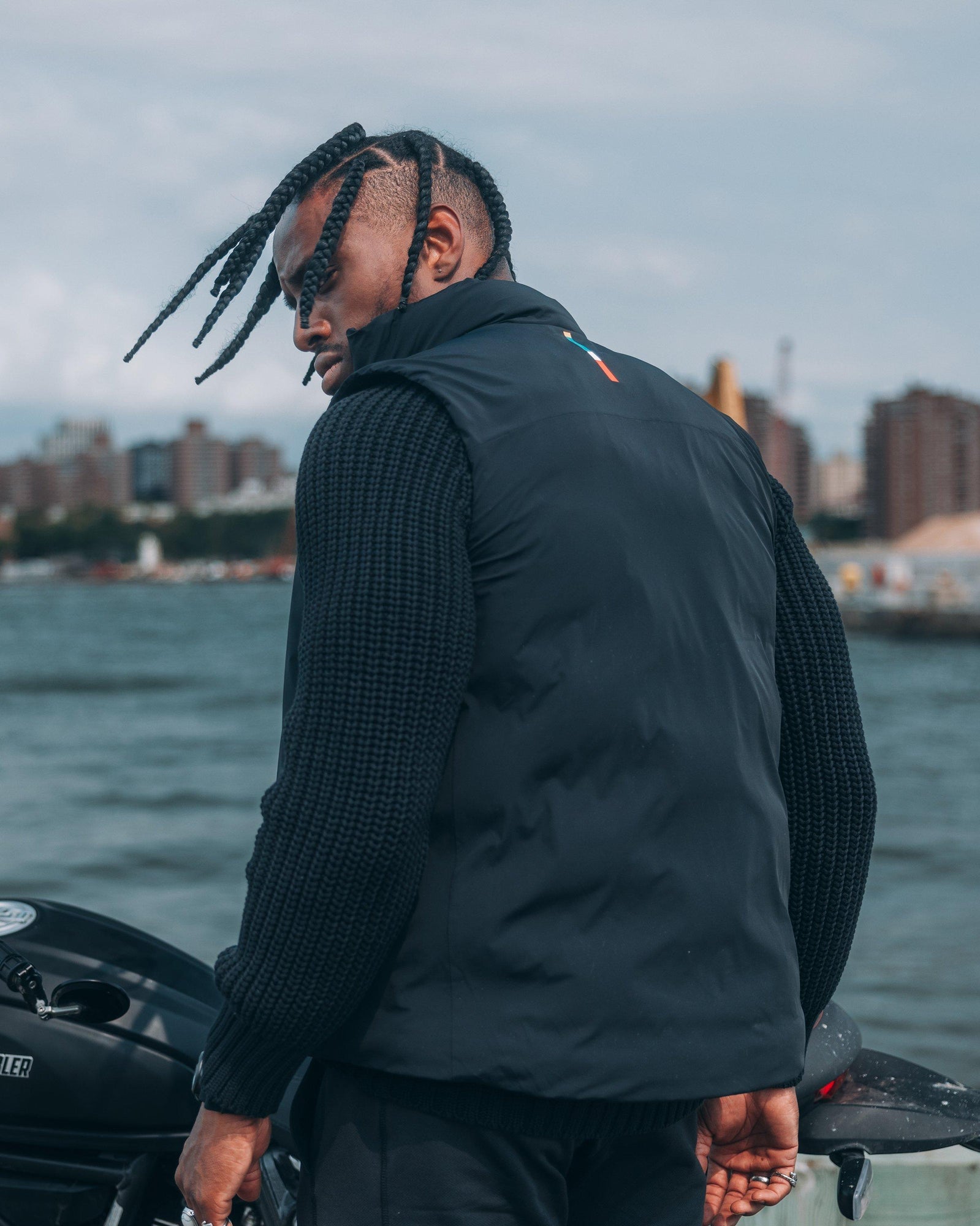 Teton Black Down-fill Quilted Gilet | Black