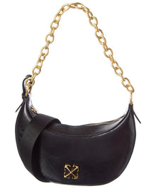 Off-White | Womens | Hemisphere Leather Hobo Bag | Black