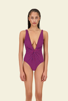 Olivia One Piece | Fig Plaid