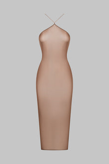 Midi Open Back Dress - French Kiss Light | Mocha