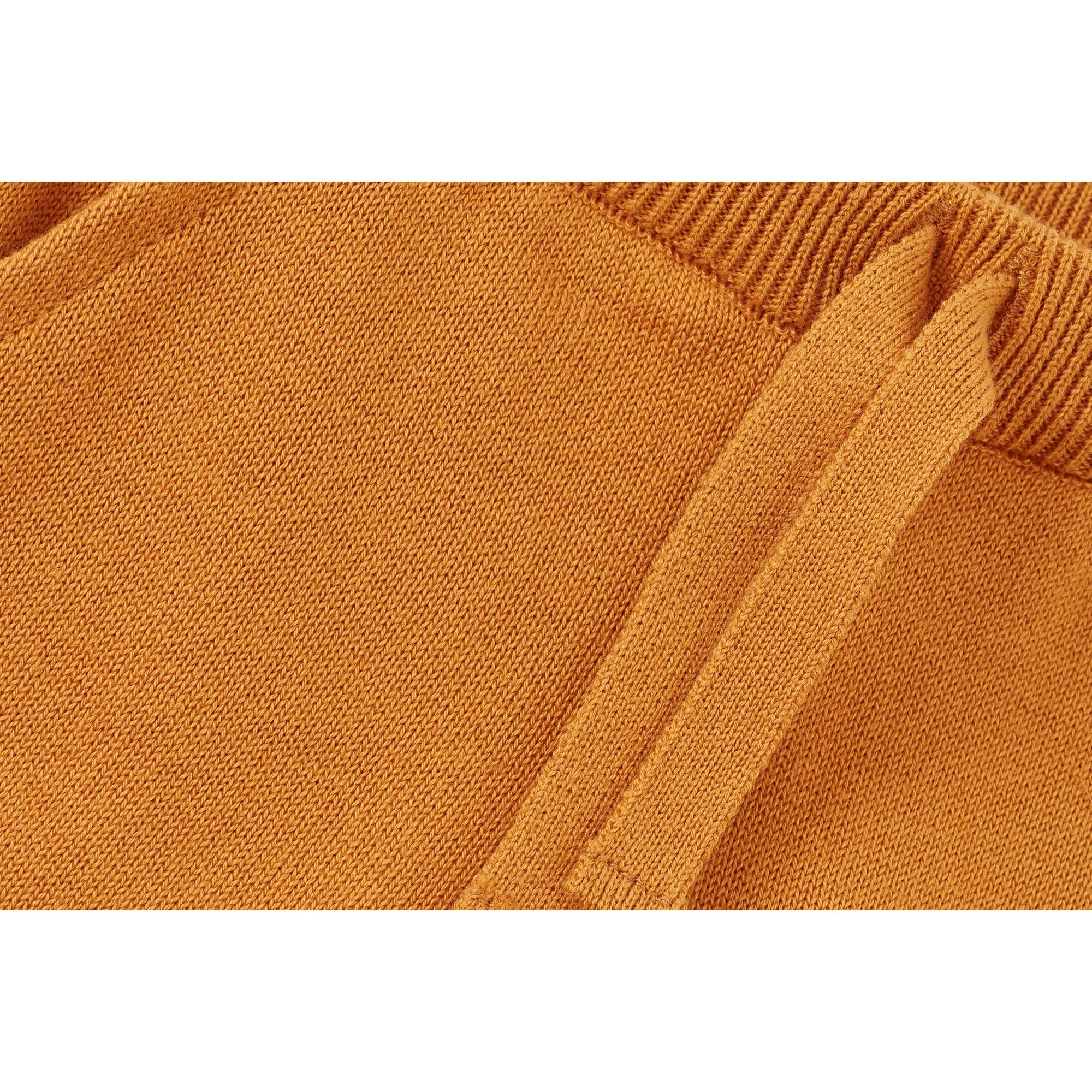 Unisex | Organic Knit Shorts | Dark Ochre
