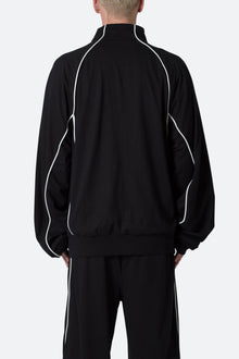 Oversized Jersey Track Jacket | Black x White
