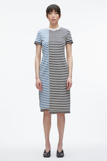 Patchwork Stripe T-shirt Dress | Midnight Multi