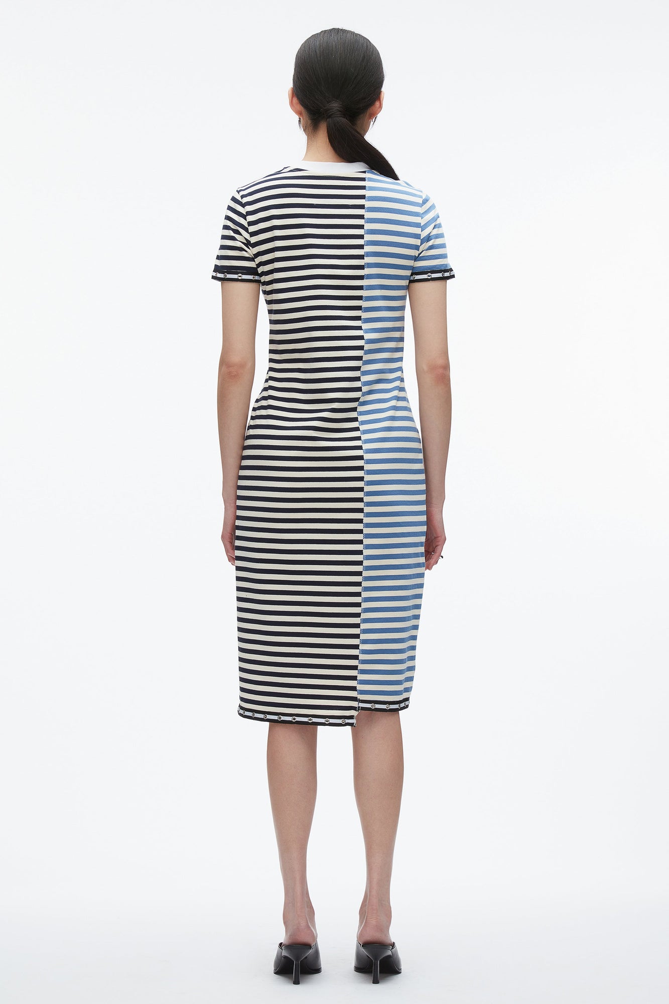 Patchwork Stripe T-shirt Dress | Midnight Multi