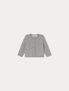 Unisex | Cashmere Cardigan For Baby | Heather Gray
