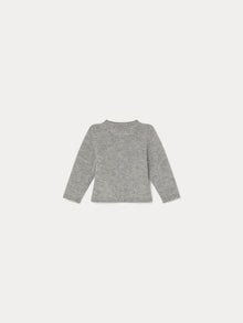 Unisex | Cashmere Cardigan For Baby | Heather Gray