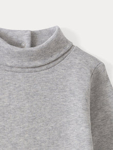 Unisex | Baby Turtleneck Onesie | Heathered Gray