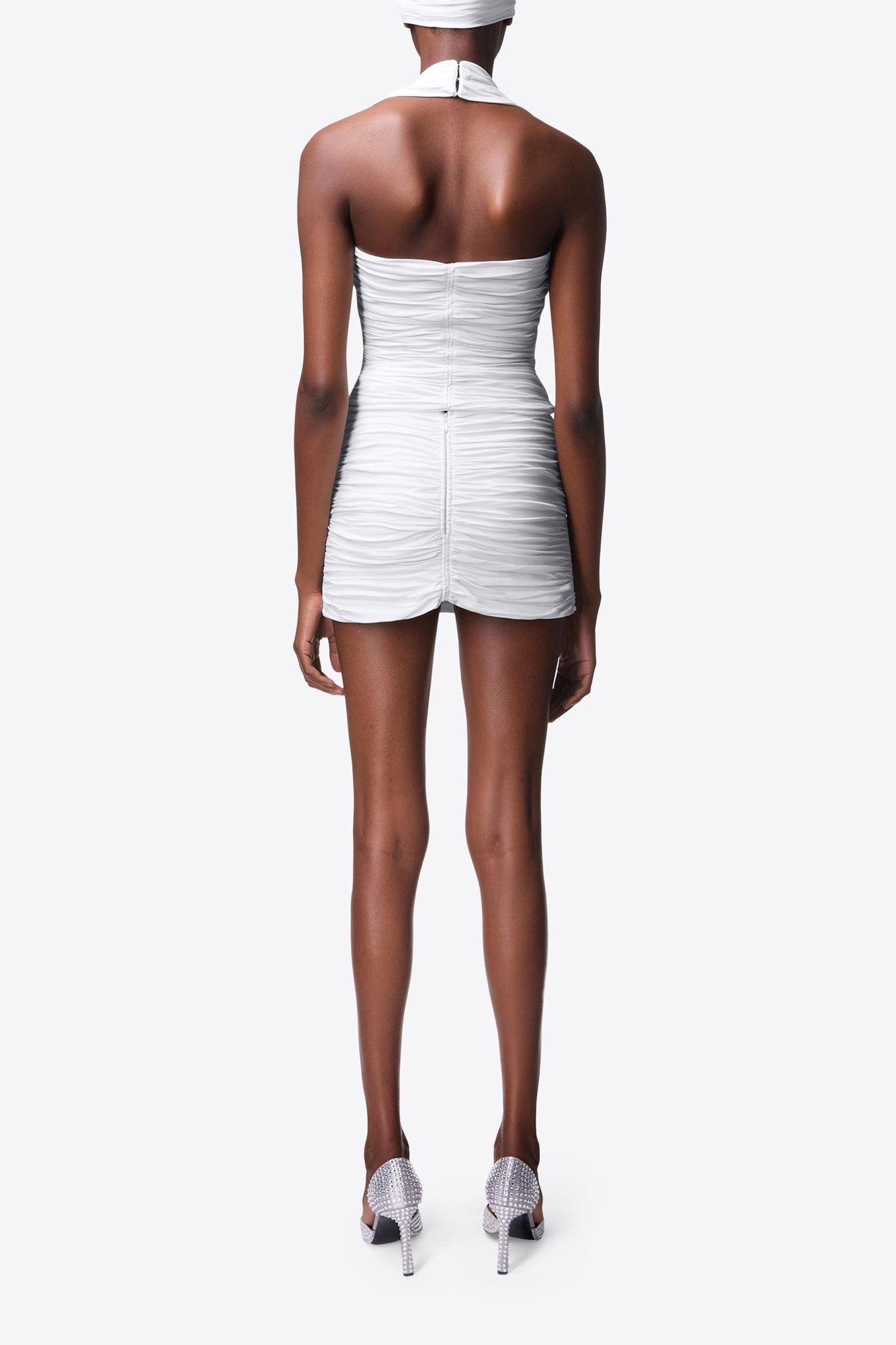 Heart Ruched Mini Skirt | Off White