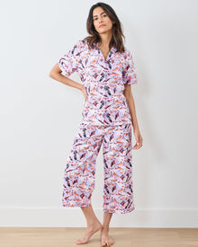 Pretty Pelicans - Short Sleeve Top & Cropped Pants Set - Lavender - Printfresh