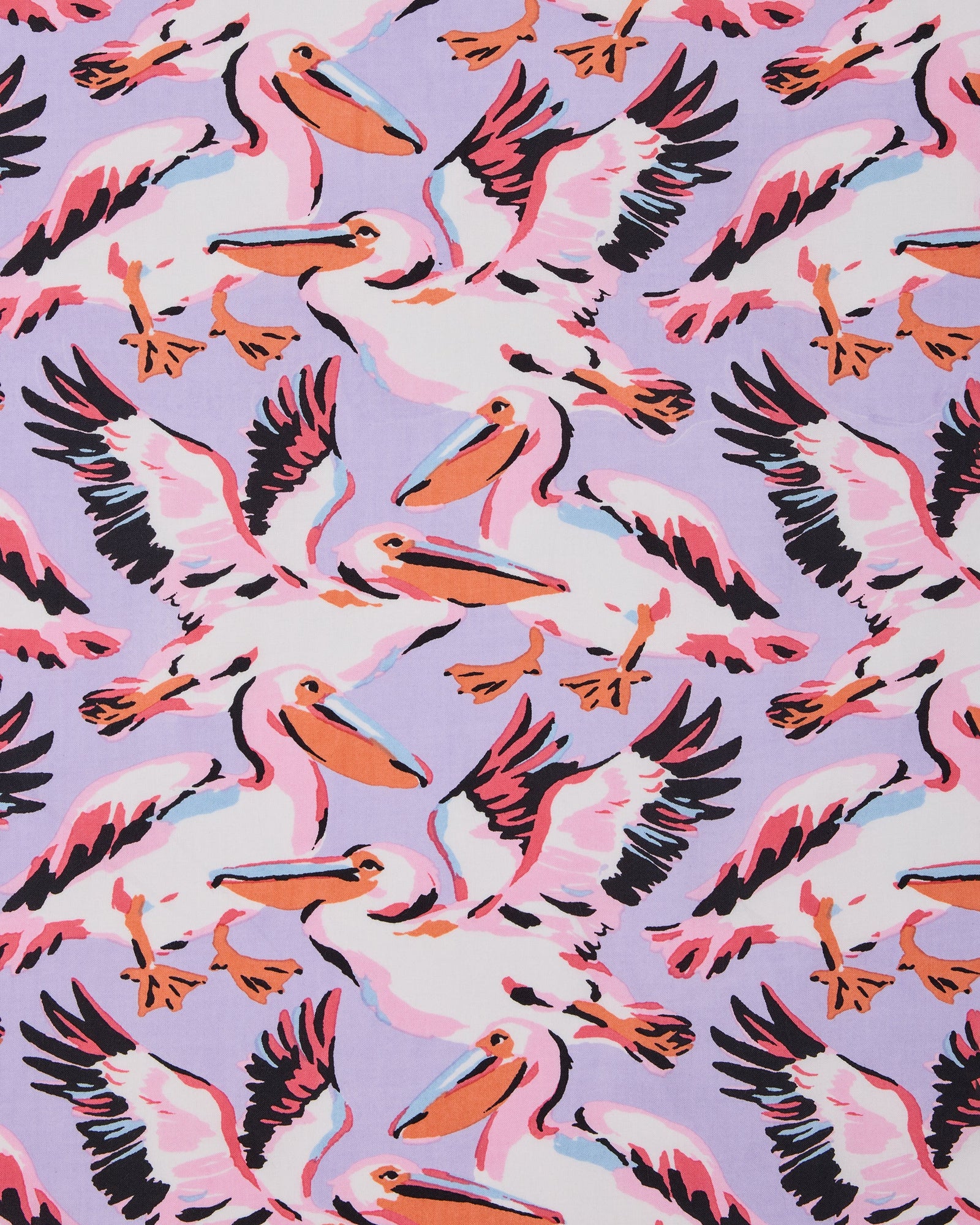 Pretty Pelicans - Short Sleeve Top & Cropped Pants Set - Lavender - Printfresh