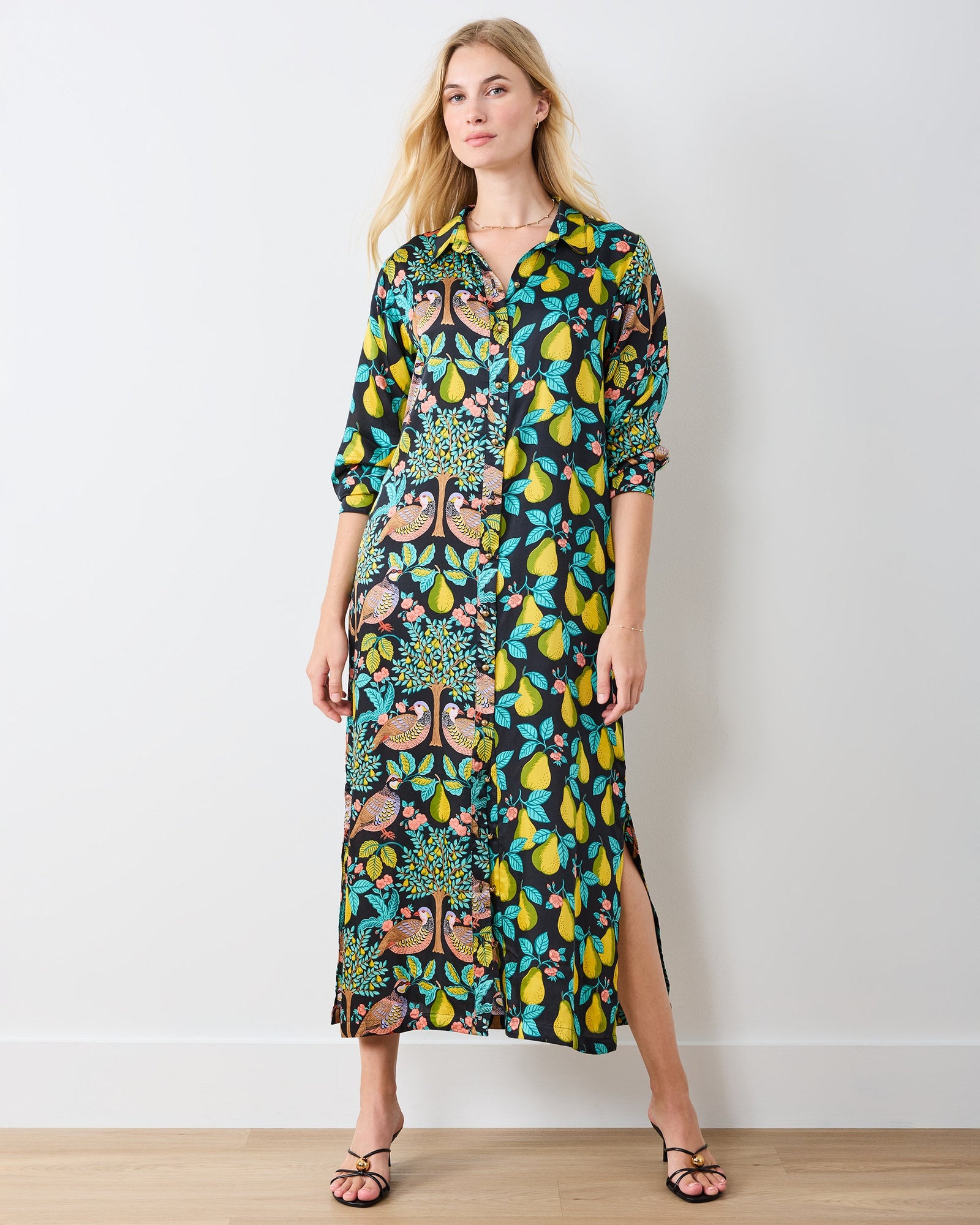 Partridge In A Pear Tree - Mariane Dress - Ink - Printfresh