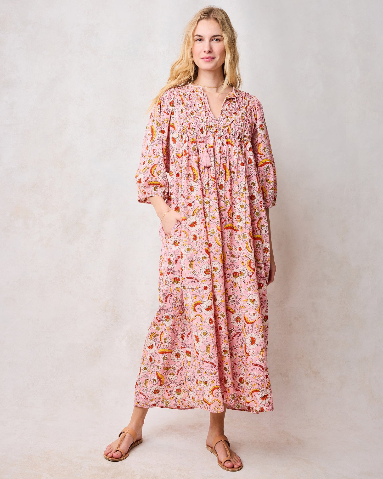 India Bloom - Artifact Dress - Soft Rose - Printfresh