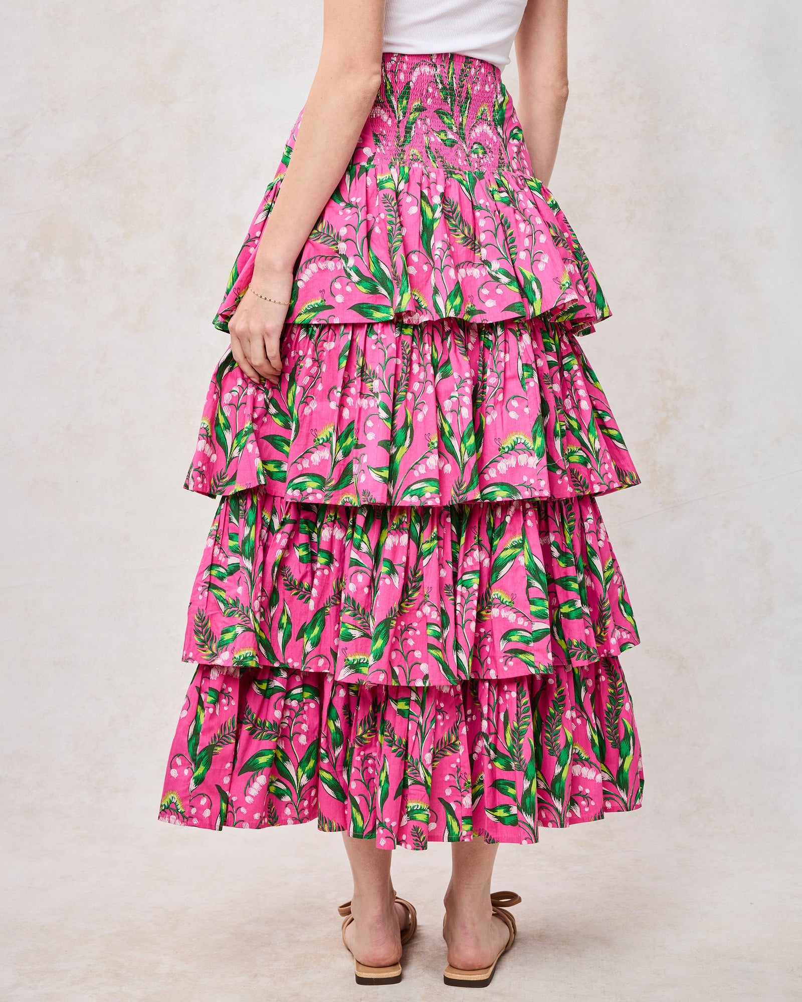 Lily Of the Valley - Terrace Skirt - Pink - Printfresh