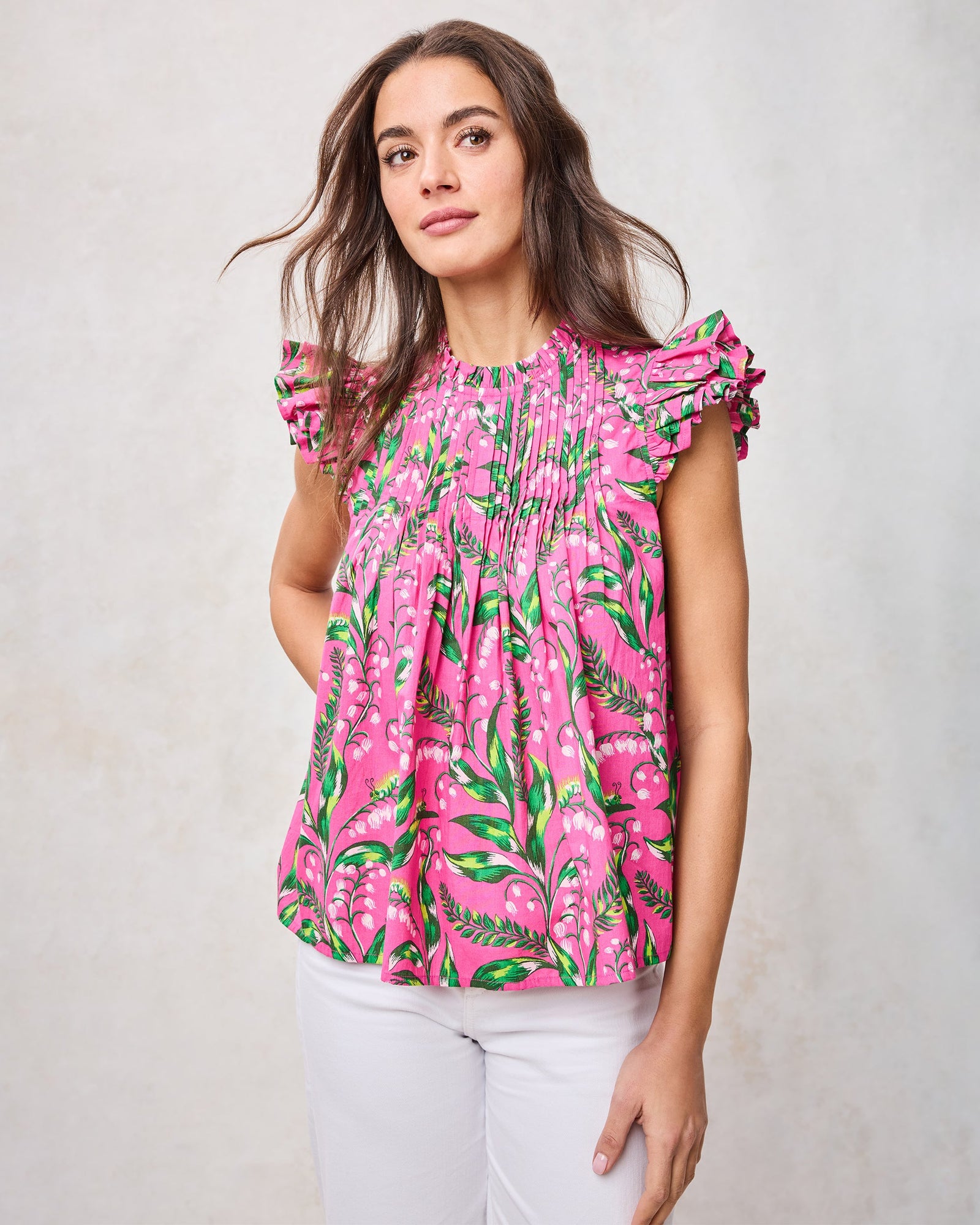 Lily Of the Valley - When in Doubt Blouse - Pink - Printfresh