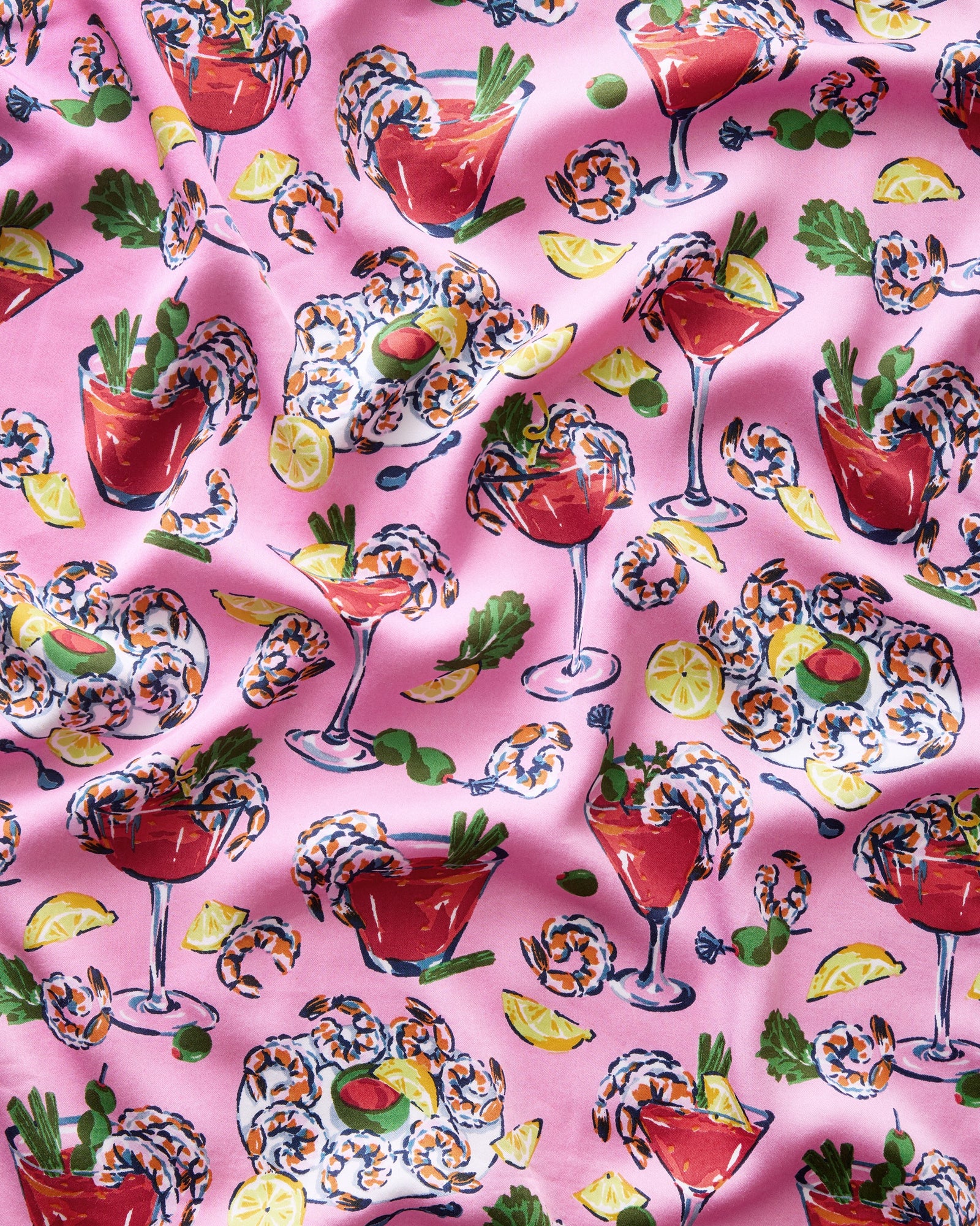 Shrimp Cocktail - Eco Satin Sydney Set - Parlor Pink - Printfresh