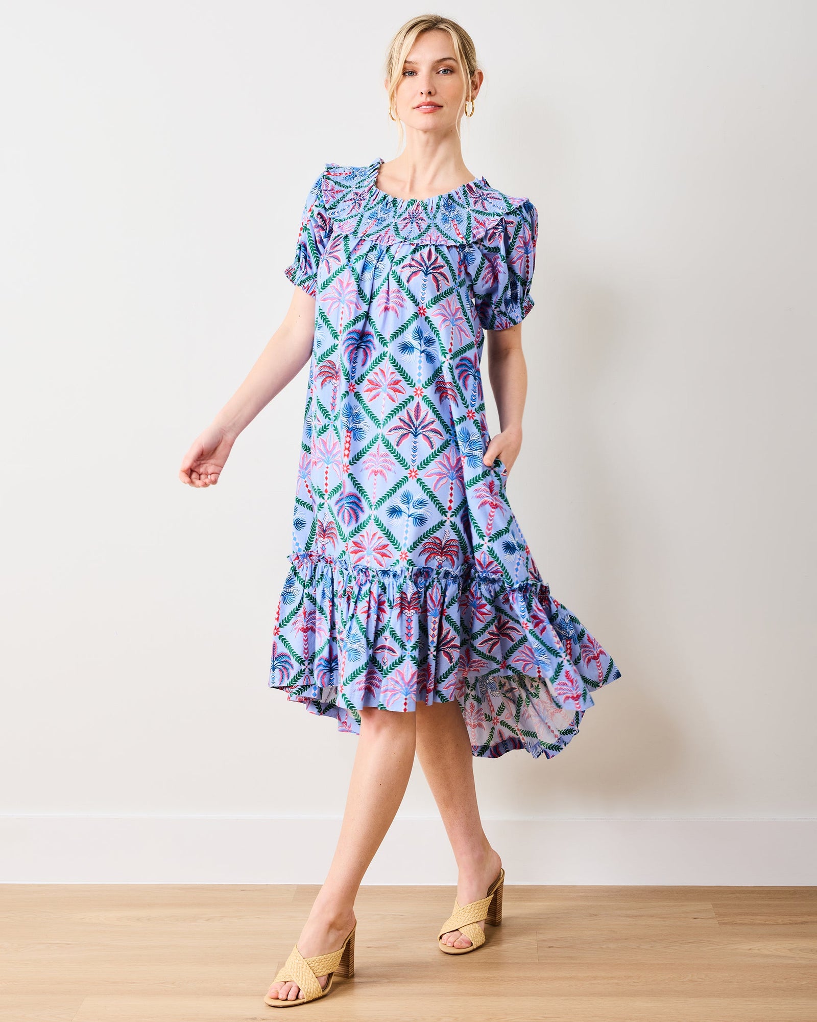 Palm Tree Paradise - Ximena Dress - Lilac Escape - Printfresh