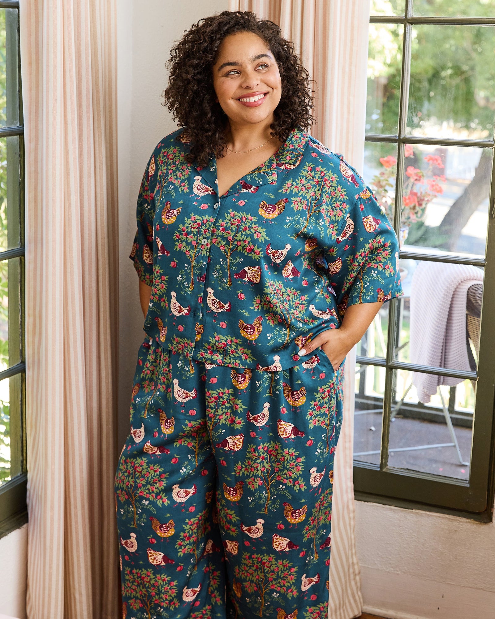 Hen House - Tall Eco Satin Wildest Dreams Set - Navy - Printfresh