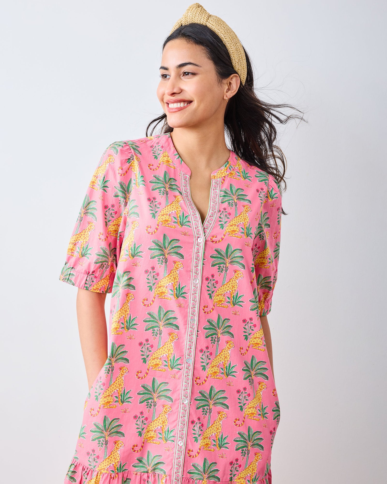 Leopard Mirage - Brunch Dress - Pink Palace - Printfresh
