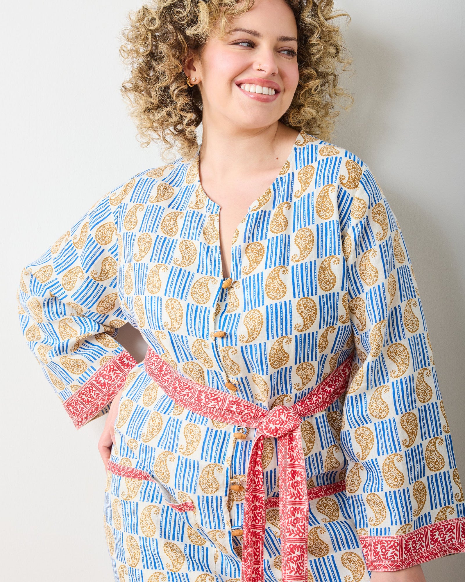 PF + Pencil & Paper Co. Island Paisley - Exuma Dress - Ivory - Printfresh