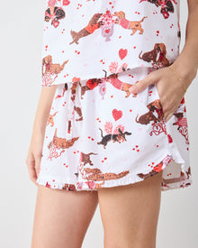 Dachshund Date - Back to Bed Short Set - Cloud - Printfresh