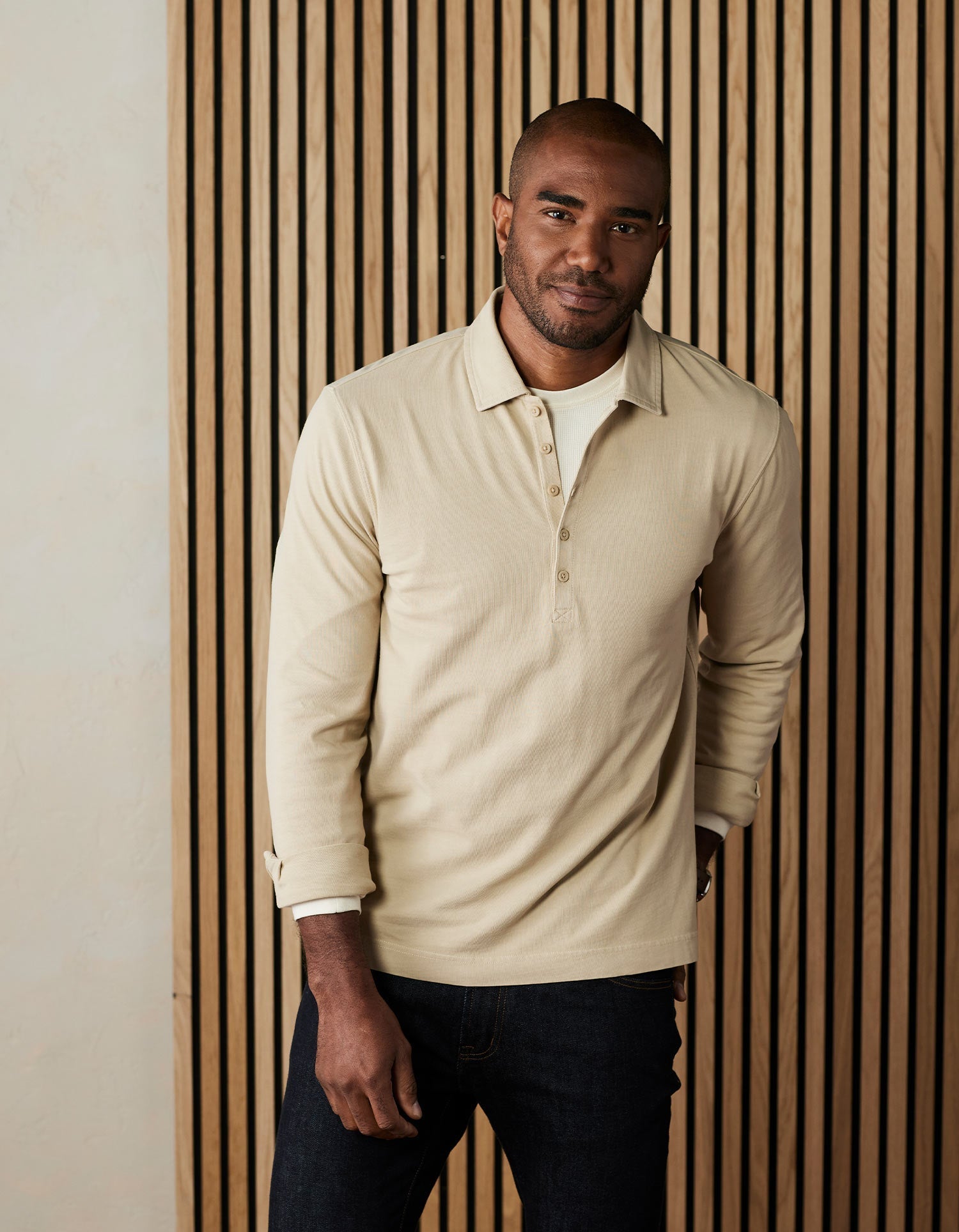 Men | Lennox Jersey Polo | Oat