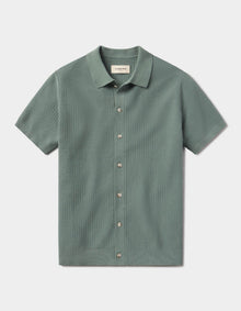 Men | Breezeknit Button Up | Juniper