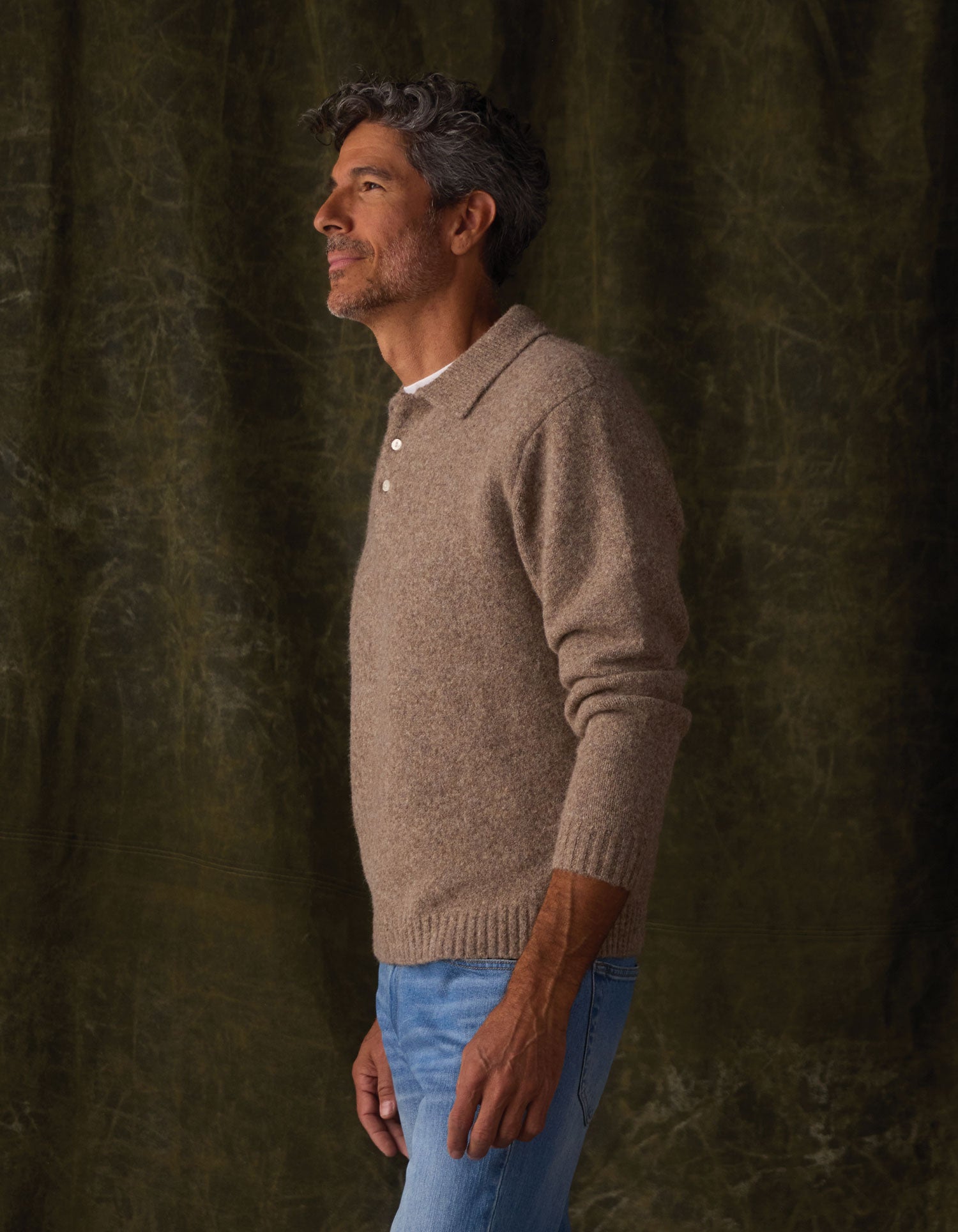 Men | Homebound Polo Sweater | Toasted Chestnut