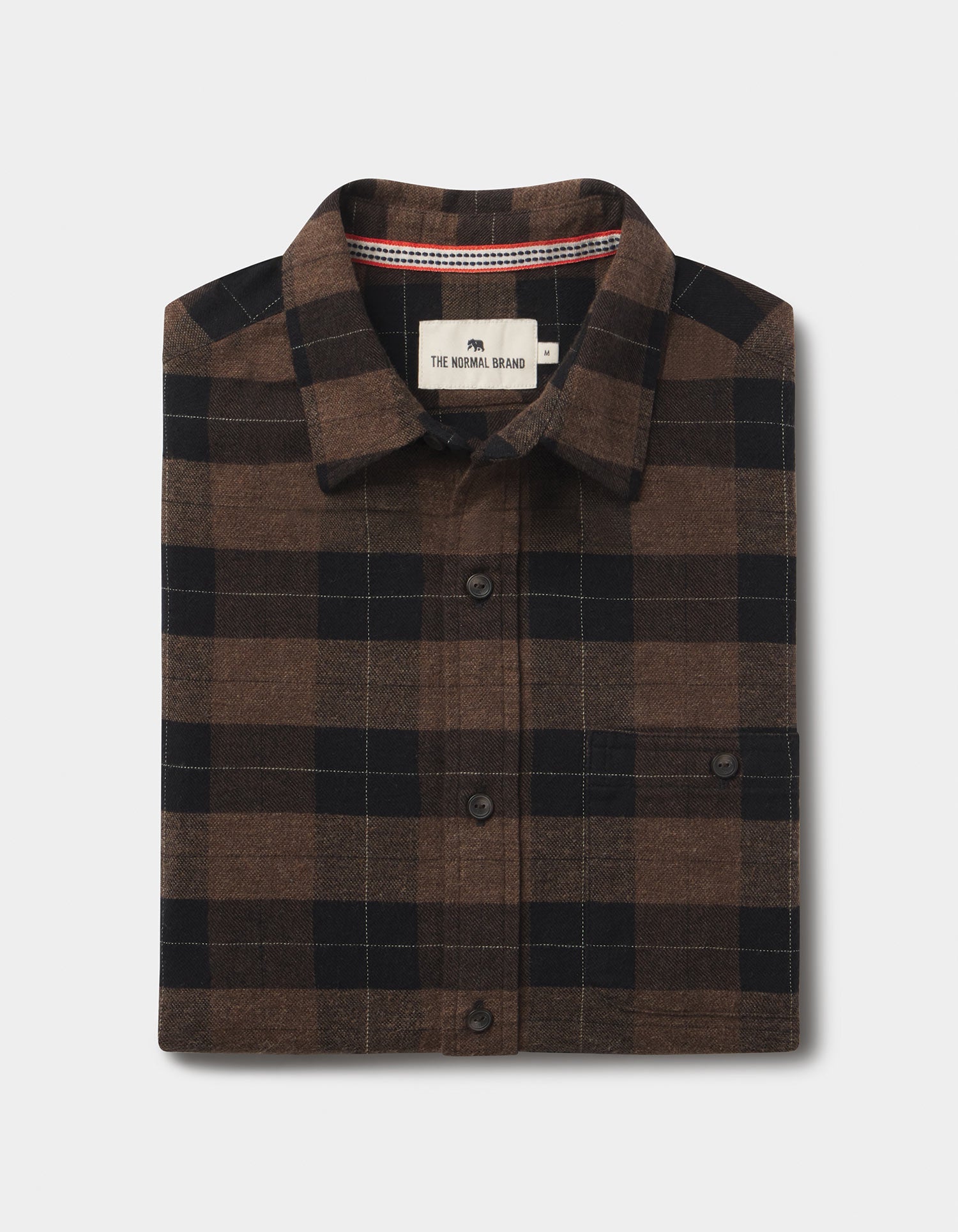 Men | Hudson Double Brushed Flannel | Dark Brown Plaid