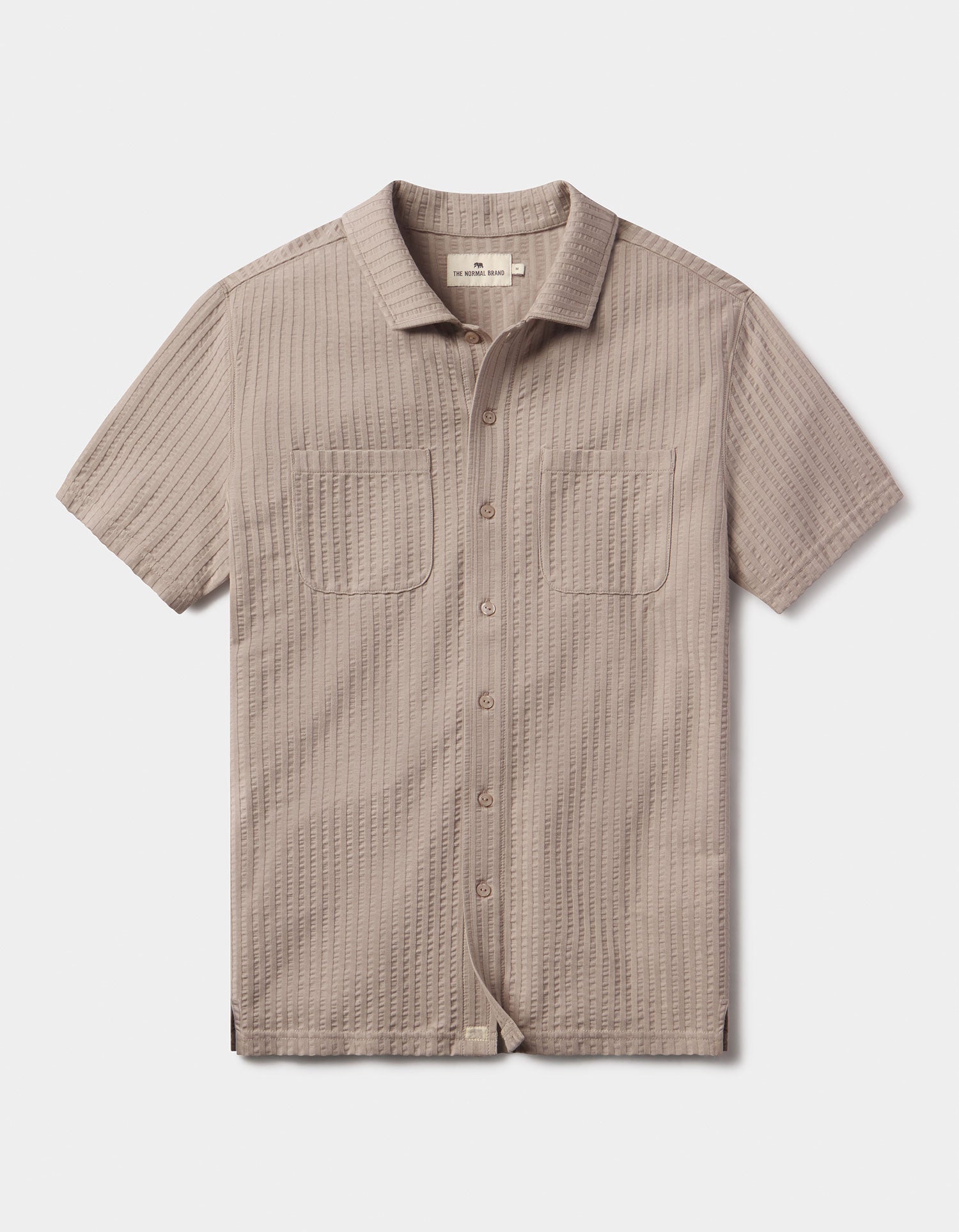 Men | Knit Getaway Button Up | Taupe
