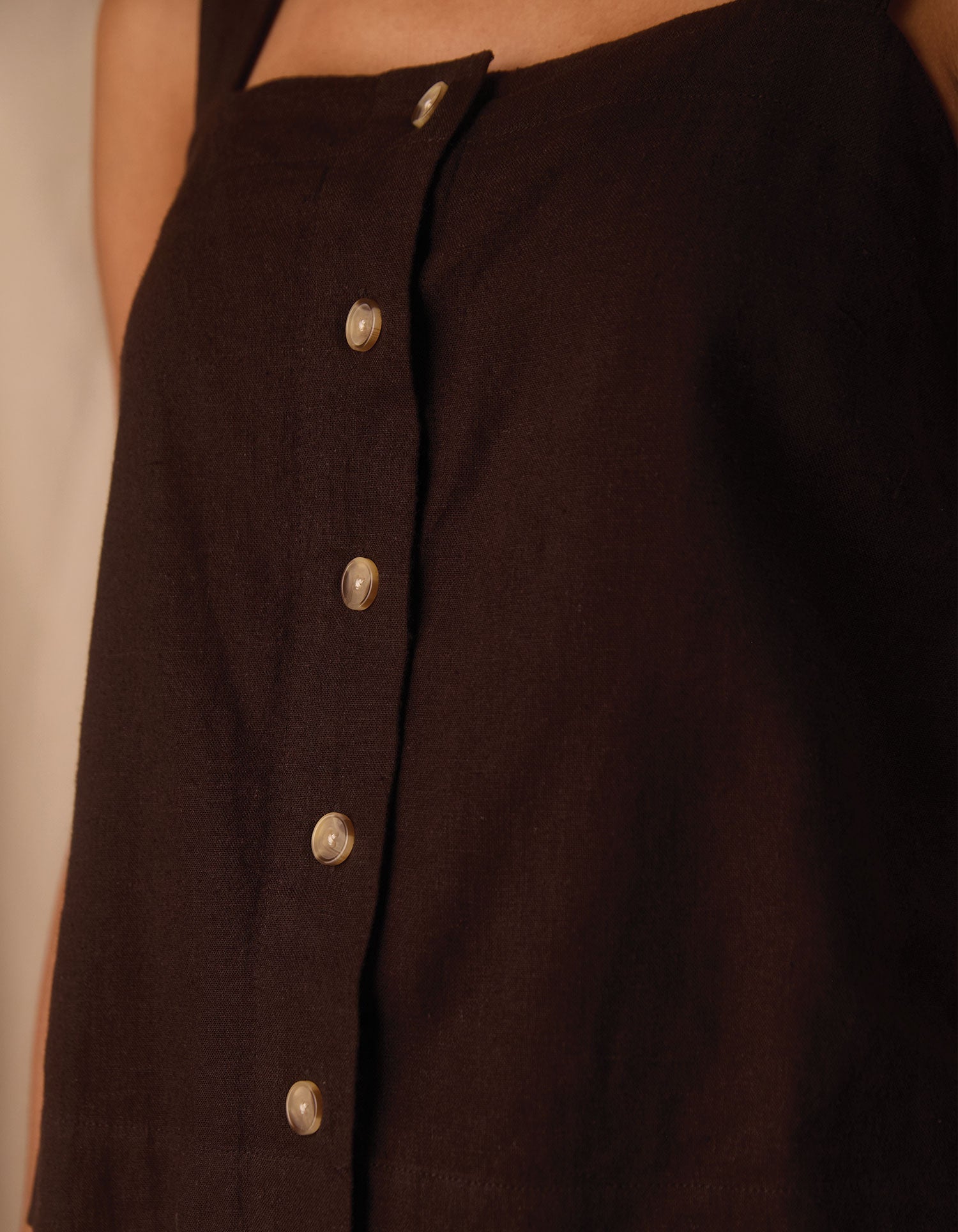 Women | Leukos Linen-Blend Tank | Umber