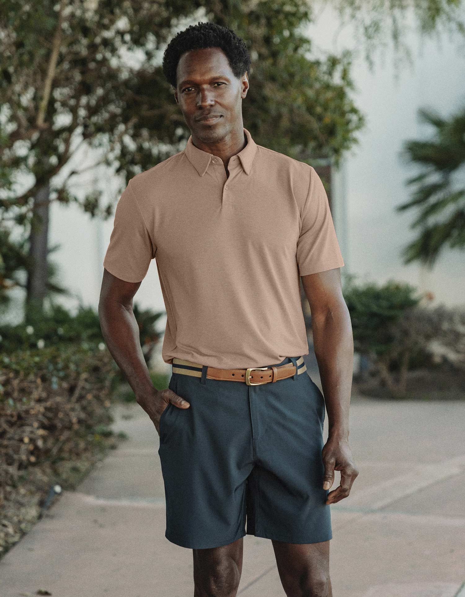 Men | LuxeJersey Polo | Fawn
